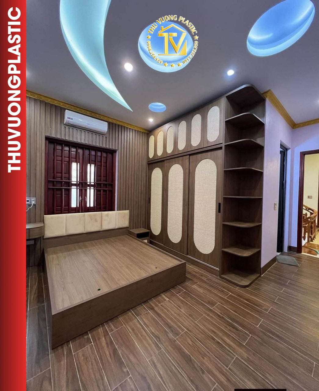 Ốp tường trần phòng ngủ