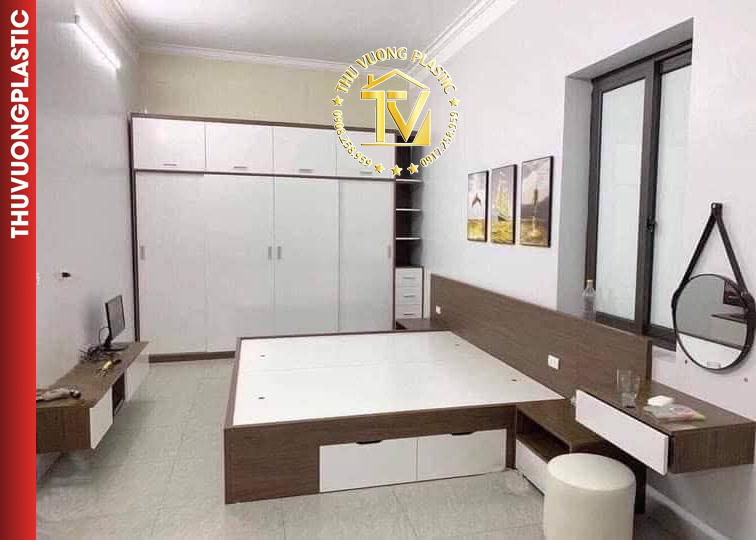 Giường, tủ gỗ công nghiệp phủ chống thấm