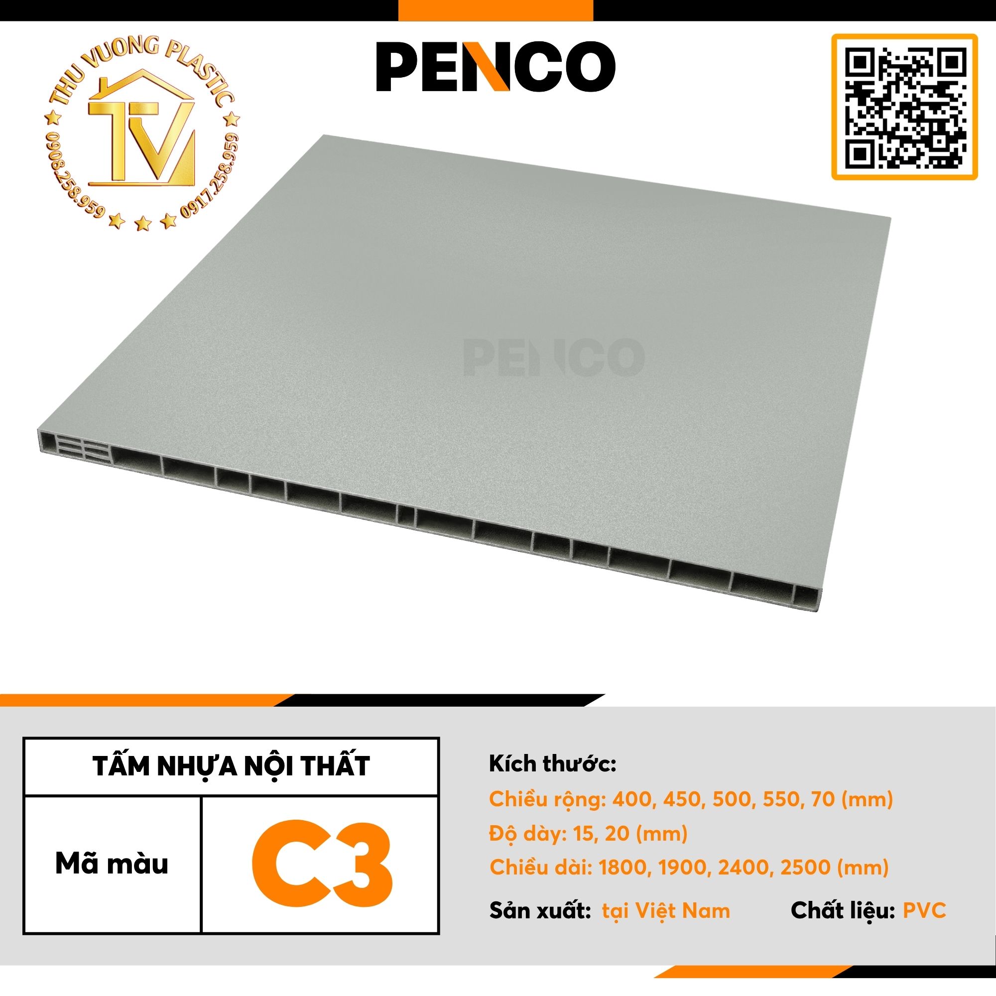 Tấm Nhựa Nội Thất Penco Tấm Tủ Nhựa Màu C3