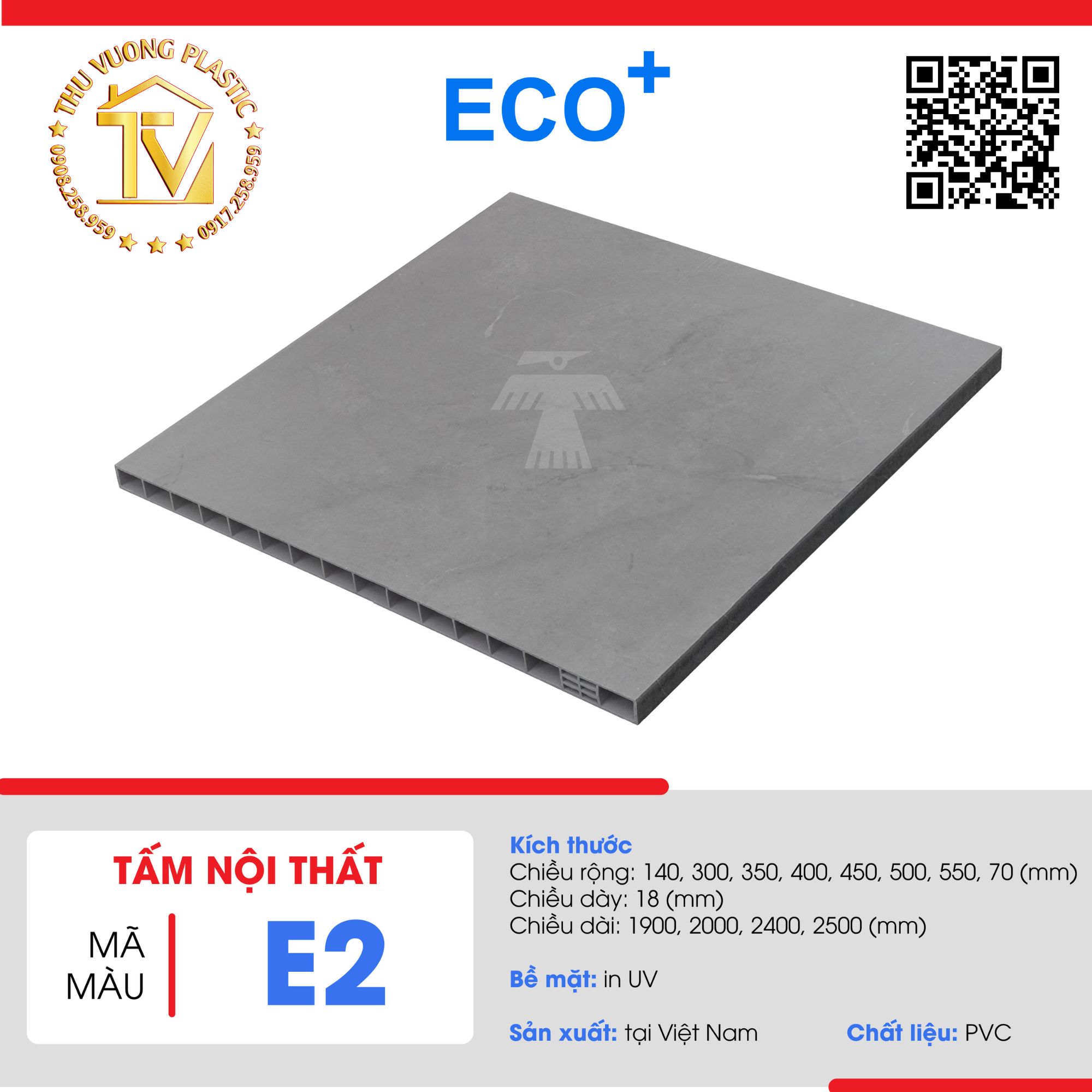 Tấm Nhựa ECO+ - ECO Cộng - E2 Hình ảnh Tấm Nhựa ECO+ - ECO Cộng - E2 - Sản phẩm Thu Vượng Plastic