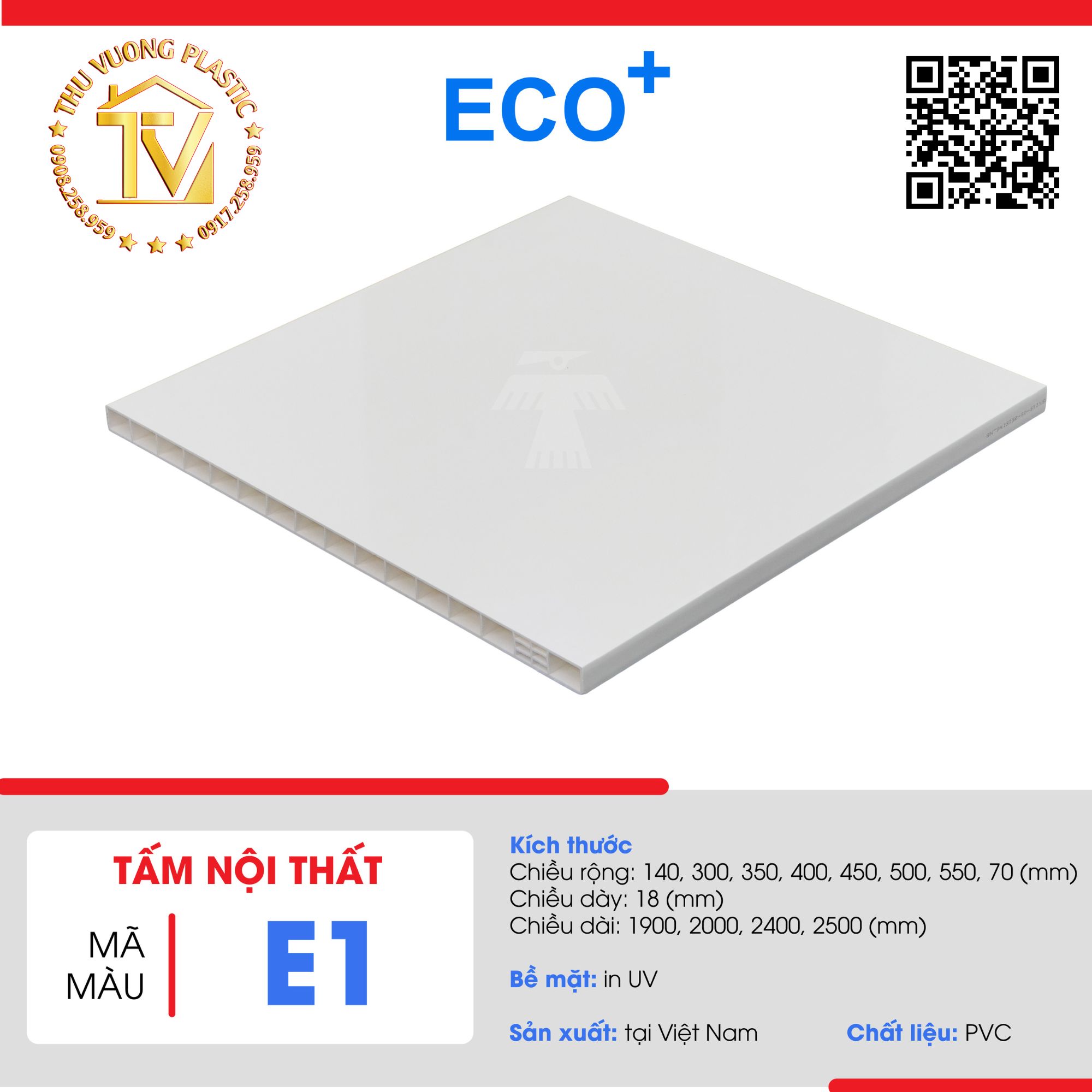 Tấm Nhựa ECO+ ECO Cộng E1 Hình ảnh Tấm Nhựa ECO+ ECO Cộng E1 - Sản phẩm Thu Vượng Plastic
