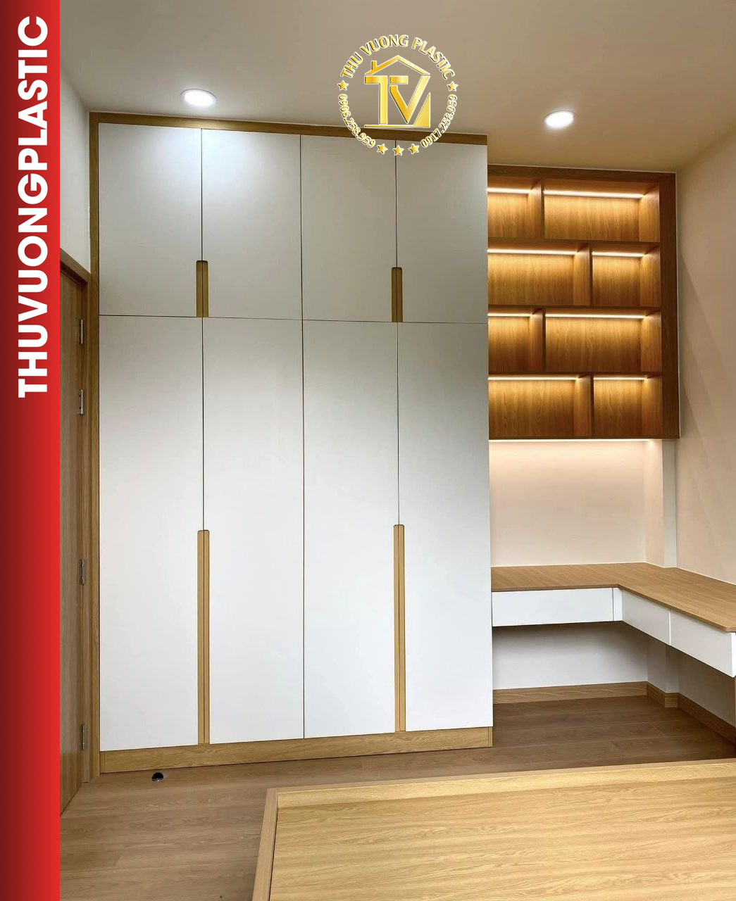 Tủ Quần Áo Cánh Mở Hiện Đại Nhiều Ngăn Tối Giản Cho Phòng Ngủ