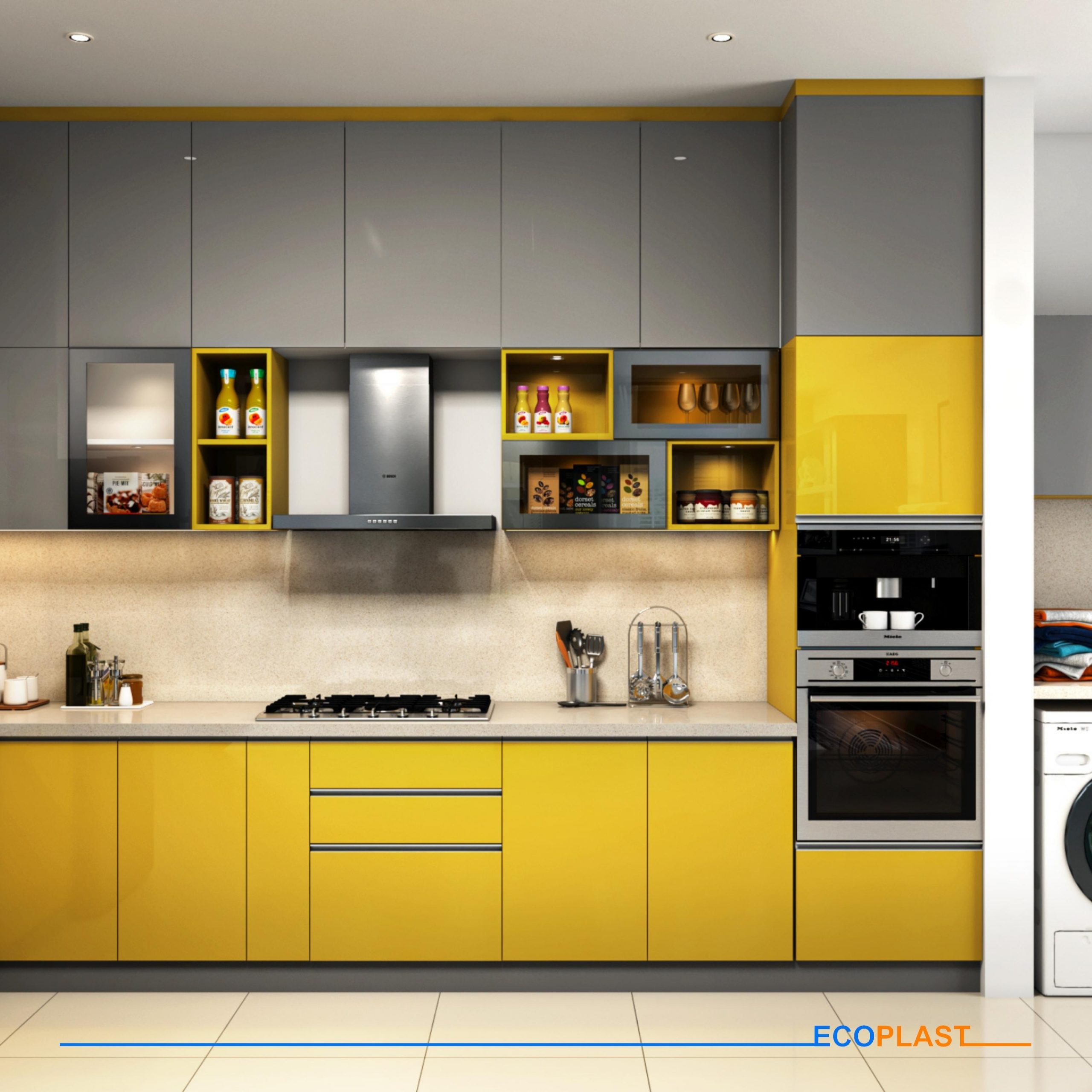 Ứng dụng của tấm nhựa nội thất cho phòng bếp 3 tu bep sang trong scaled