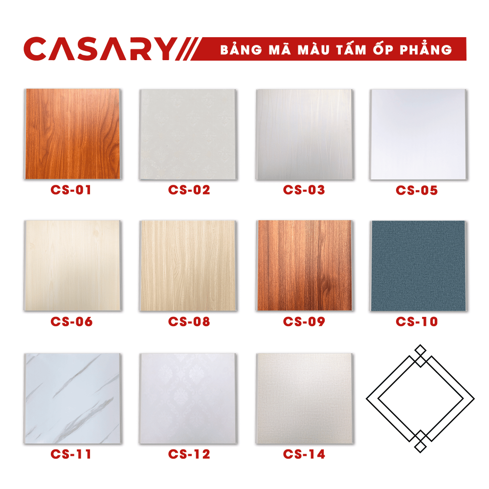 Tấm Ốp Nano CASARY - CS02 3 Ma mau tam op phang nhua hem thong minh casary 1