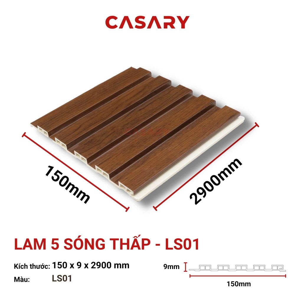 Tấm Ốp Lam 5 Sóng Thấp Casary - LS01 1 tam op lam 5 song thap ls 01 3