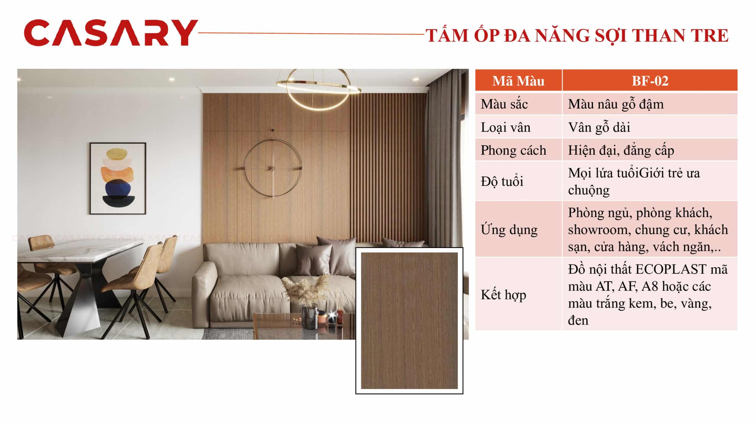 Tấm ốp đa năng CASARY - BF02 10 Ứng Dụng Của Tấm Ốp Đa Năng Casary BF02